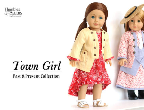 Thimbles and Acorns 18 Inch Historical Town Girl 18" Doll Clothes Pixie Faire