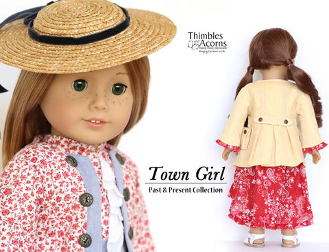 Thimbles and Acorns 18 Inch Historical Town Girl 18" Doll Clothes Pixie Faire