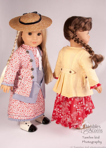 Thimbles and Acorns 18 Inch Historical Town Girl 18" Doll Clothes Pixie Faire