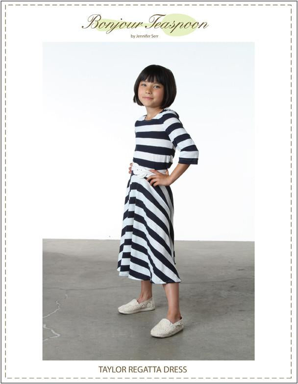 Bonjour Teaspoon Girls Taylor Regatta Dress Pattern for Girls Pixie Faire