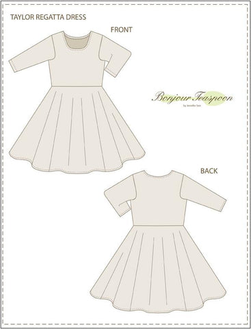 Bonjour Teaspoon Girls Taylor Regatta Dress Pattern for Girls Pixie Faire