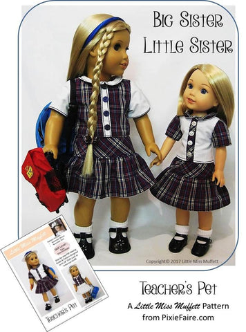 Little Miss Muffett WellieWishers Teacher's Pet 14-14.5" Doll Clothes Pattern Pixie Faire