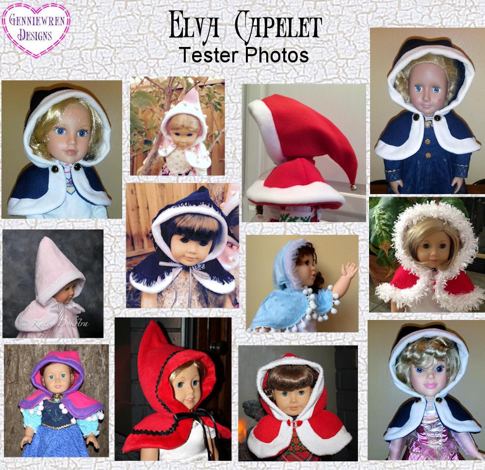 Genniewren 18 Inch Modern Elva Capelet 18" Doll Clothes Pixie Faire