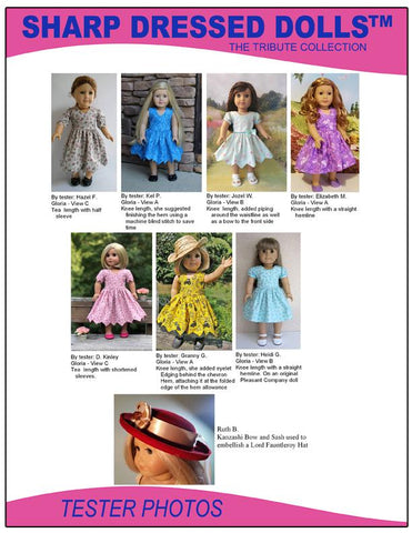 Sharp Dressed Dolls 18 Inch Modern The Gloria Dress 18" Doll Clothes Pattern Pixie Faire
