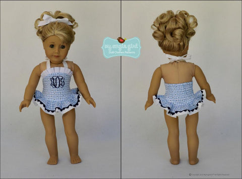 My Angie Girl 18 Inch Modern The One-Piece Bathing Suit 18" Doll Clothes Pixie Faire