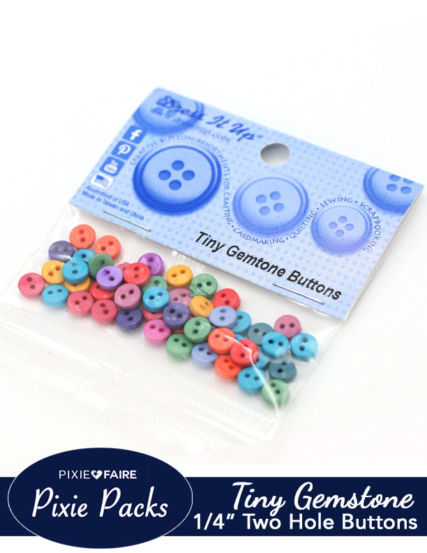 Dress It Up Tiny Gemstone Buttons 1/4 or 6mm