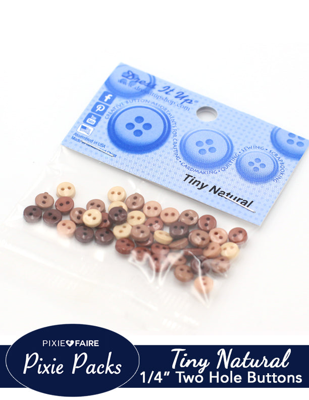 Dress It Up Tiny Natural Buttons 1/4 Dress It Up Tiny Natural Buttons 1/4