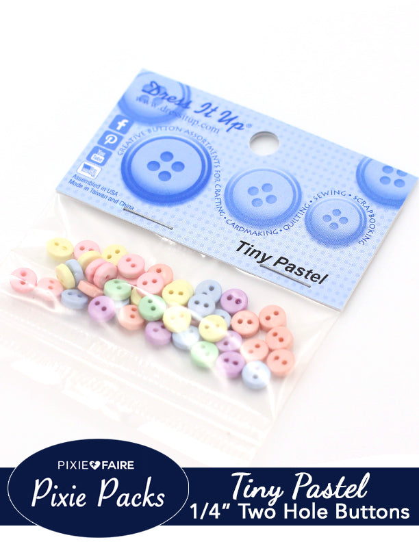 Dress It Up Tiny Pastel Buttons 1/4 Dress It Up Tiny Pastel Buttons 1/4