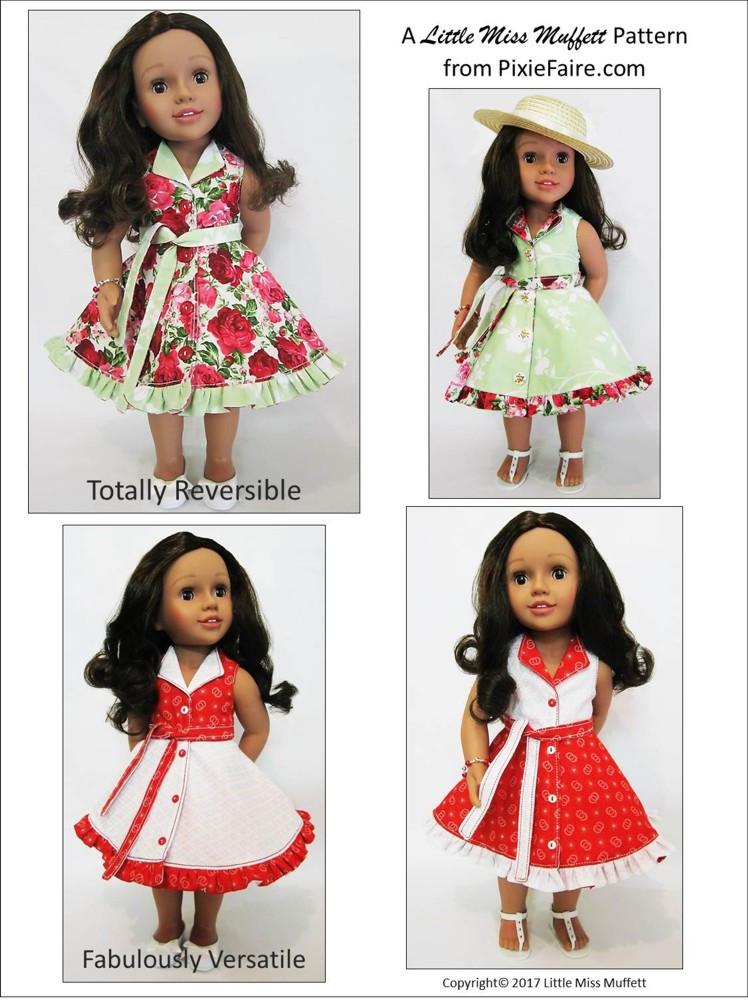 Little Miss Muffett Australian Girl Topsy Turvy Pattern for Australian Girl Dolls Pixie Faire