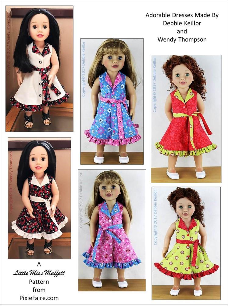 Little Miss Muffett Australian Girl Topsy Turvy Pattern for Australian Girl Dolls Pixie Faire