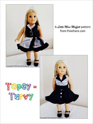 Little Miss Muffett 18 Inch Modern Topsy Turvy 18" Doll Clothes Pixie Faire