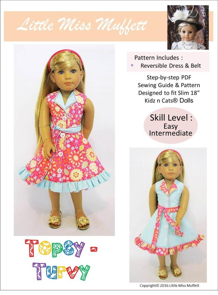 Little Miss Muffett Kidz n Cats Topsy Turvy Pattern for Kidz N Cats Dolls Pixie Faire