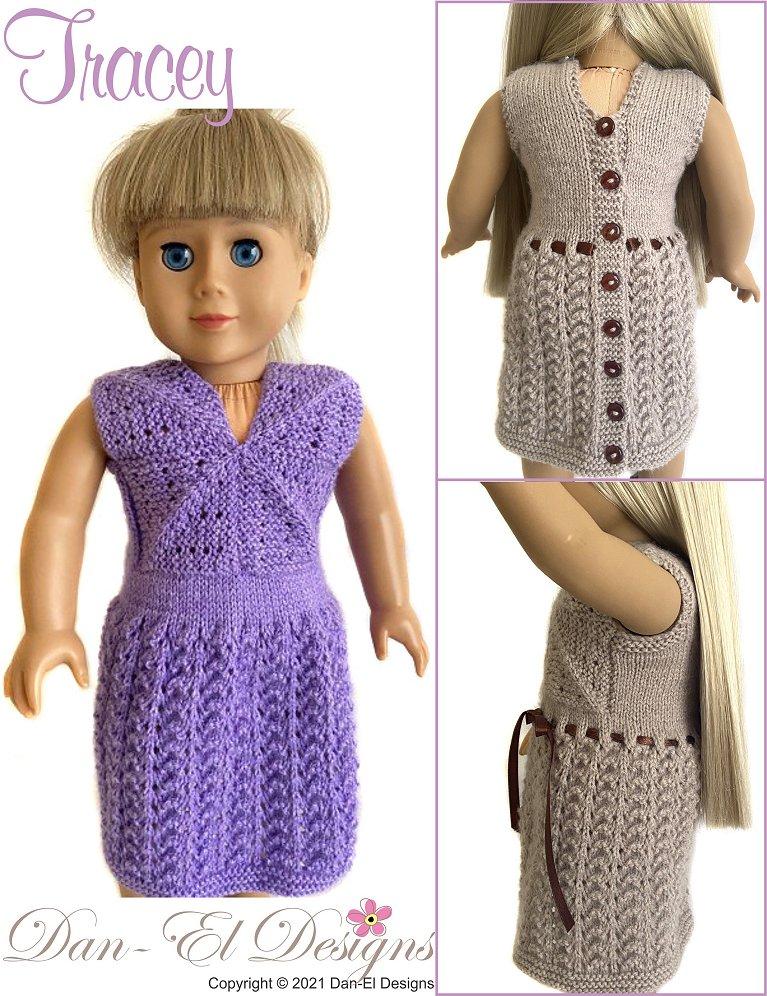 Dan-El Designs Knitting Tracey 18" Doll Knitting Pattern Pixie Faire