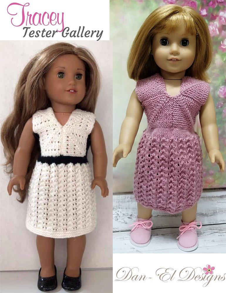 Dan-El Designs Knitting Tracey 18" Doll Knitting Pattern Pixie Faire