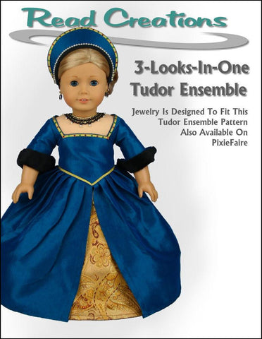 Read Creations Tutorials & Crafts Tudor Jewelry 18" Doll Jewelry Pattern Pixie Faire