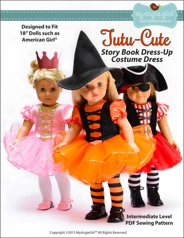My Angie Girl 18 Inch Modern Tutu Cute Story Book Dress-Up Costume Dress 18" Doll Clothes Pixie Faire