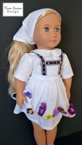 Karen Lorraine Design 18 Inch Historical Tyrol 18" Doll Clothes Pattern Pixie Faire