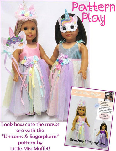 Doll Tag Clothing Machine Embroidery Design Unicorn Sparkle Masks Machine Embroidery Designs Pixie Faire