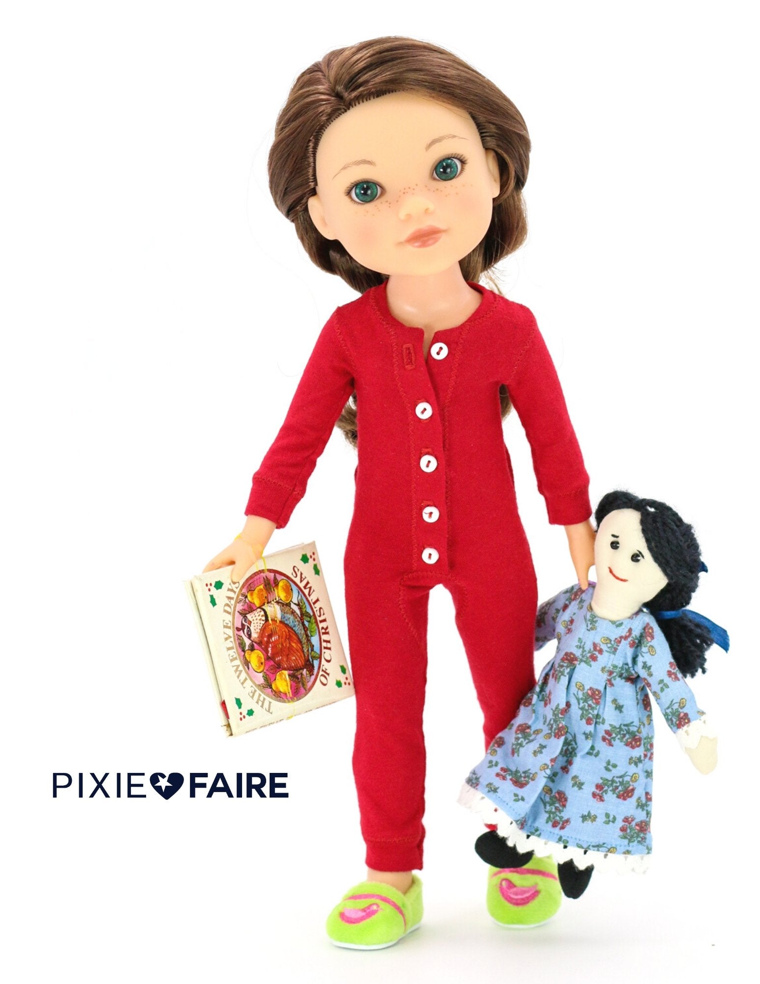 Thimbles and Acorns Promo Cloth doll Charlotte 18" Cloth Doll Pattern Pixie Faire