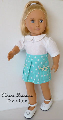 Karen Lorraine Design 18 Inch Modern Utility Skirt 18" Doll Clothes Pattern Pixie Faire