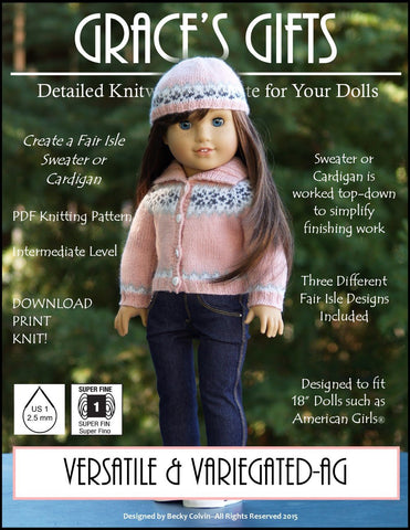 Grace's Gifts Knitting Versatile & Variegated Knitting Pattern Pixie Faire