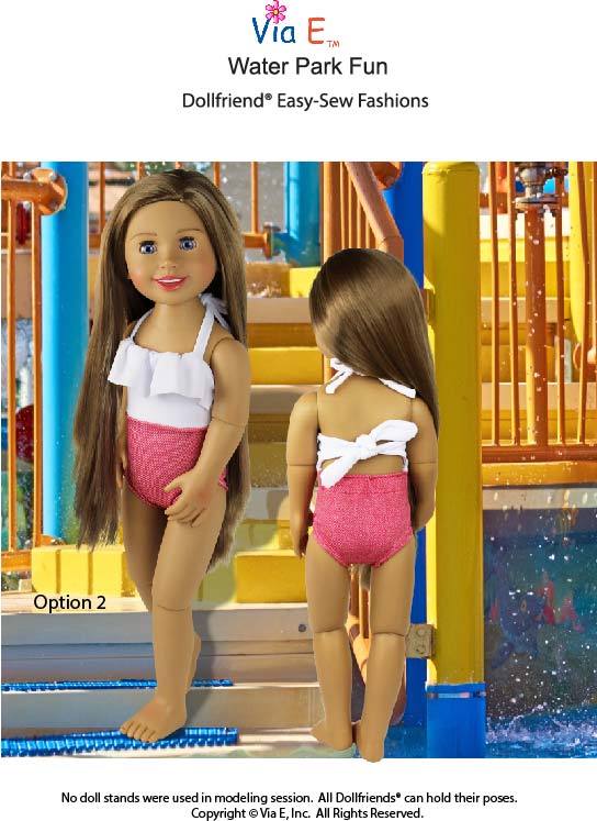Via E Dollfriends Water Park Fun Doll Clothes Pattern For Dollfriends Pixie Faire