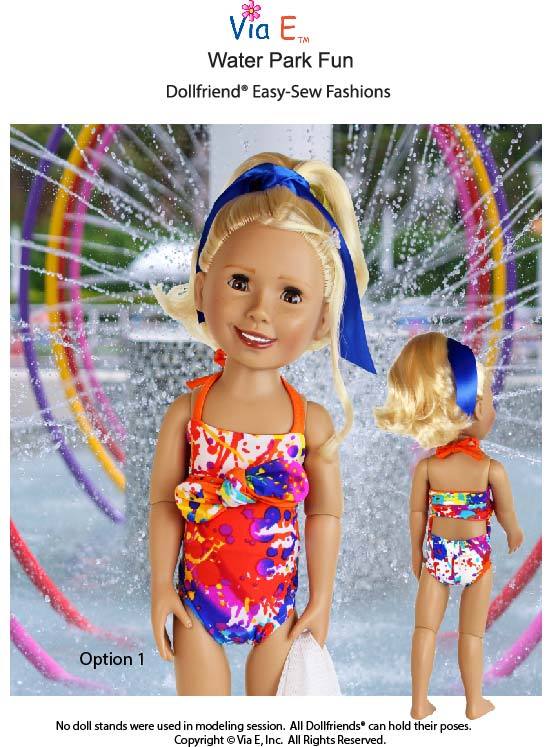 Via E Dollfriends Water Park Fun Doll Clothes Pattern For Dollfriends Pixie Faire