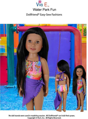 Via E Dollfriends Water Park Fun Doll Clothes Pattern For Dollfriends Pixie Faire
