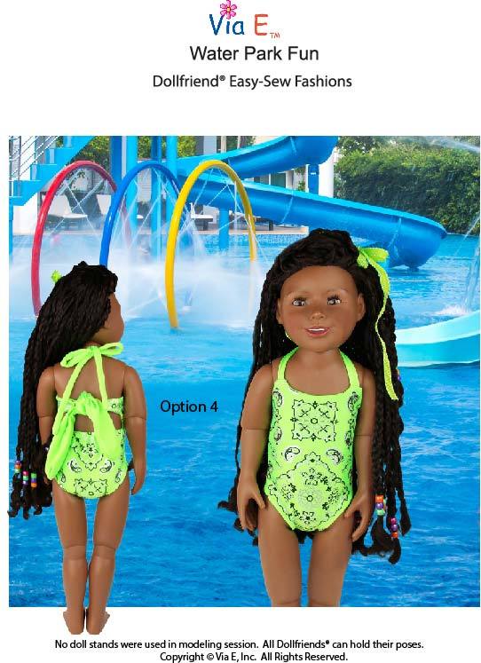 Via E Dollfriends Water Park Fun Doll Clothes Pattern For Dollfriends Pixie Faire