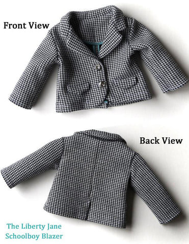 Liberty Jane 18 Inch Modern Schoolboy Blazer 18" Doll Clothes Pattern Pixie Faire