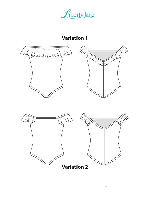Liberty Jane WellieWishers Swimsuit Variations 14.5" -15" Doll Clothes Pattern Pixie Faire