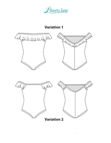 Liberty Jane WellieWishers Swimsuit Variations 14.5" -15" Doll Clothes Pattern Pixie Faire