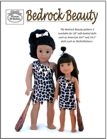 Forever 18 Inches WellieWishers Bedrock Beauty 14.5" Doll Clothes Pattern Pixie Faire
