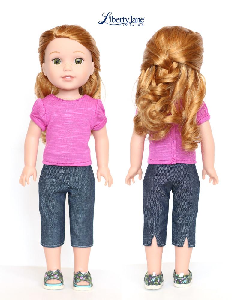 Liberty Jane WellieWishers Shorts and Capri Pants 14.5 Inch Doll Clothes Pattern Pixie Faire