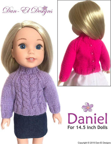 Dan-El Designs Knitting Daniel 14.5" Doll Knitting Pattern Pixie Faire