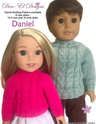 Dan-El Designs Knitting Daniel 14.5" Doll Knitting Pattern Pixie Faire