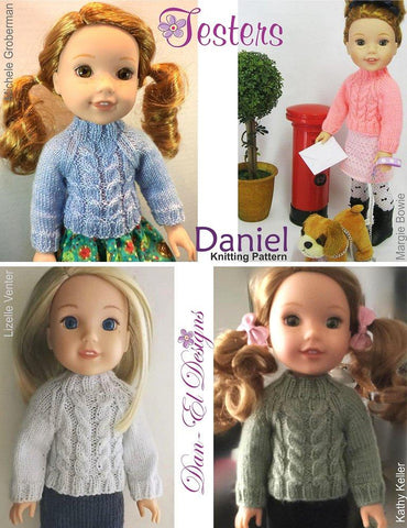 Dan-El Designs Knitting Daniel 14.5" Doll Knitting Pattern Pixie Faire