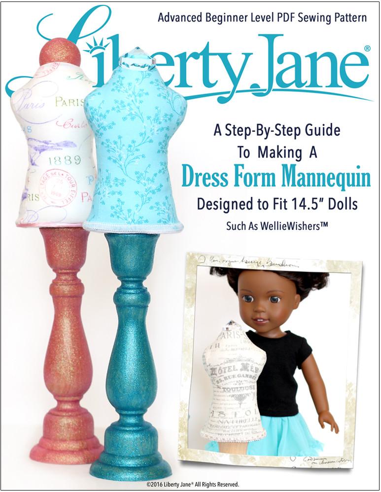Liberty Jane WellieWishers Dress Form 14.5 Inch Doll Clothes Pattern Pixie Faire