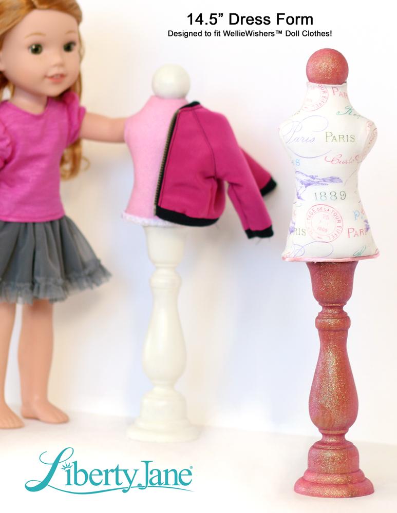 Liberty Jane 18 Inch Modern Dress Form Bundle Set 13"-18" Doll Accessory Pattern Pixie Faire