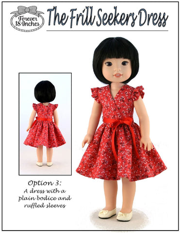 Forever 18 Inches WellieWishers Frill Seekers Dress 14.5" Doll Clothes Pattern Pixie Faire