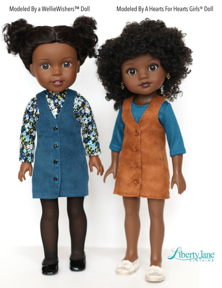 Liberty Jane WellieWishers Genoa Jumper 14 - 14.5 inch Doll Clothes Pattern Pixie Faire