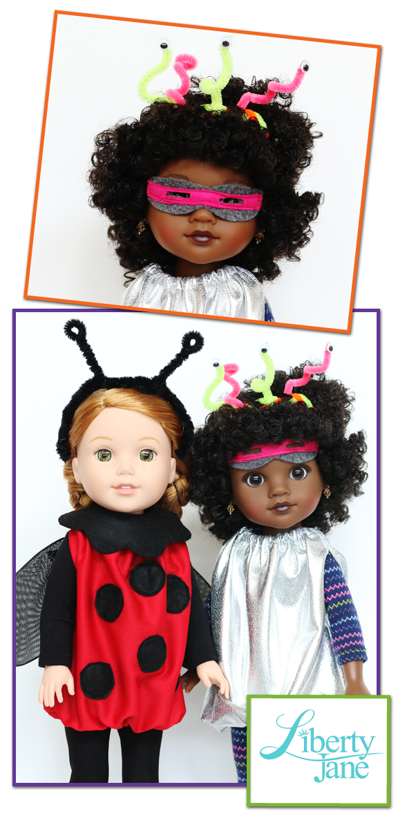 Liberty Jane 18 Inch Modern Halloween Costumes 13" - 14.5" Doll Clothes Pattern Pixie Faire