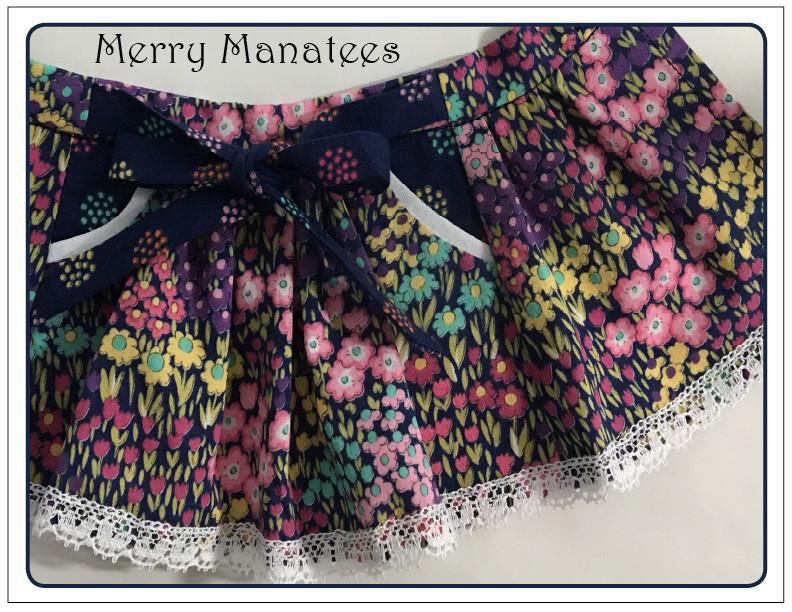 Merry Manatees WellieWishers Life's a Beach Skirt 14.5" Doll Clothes Pattern Pixie Faire
