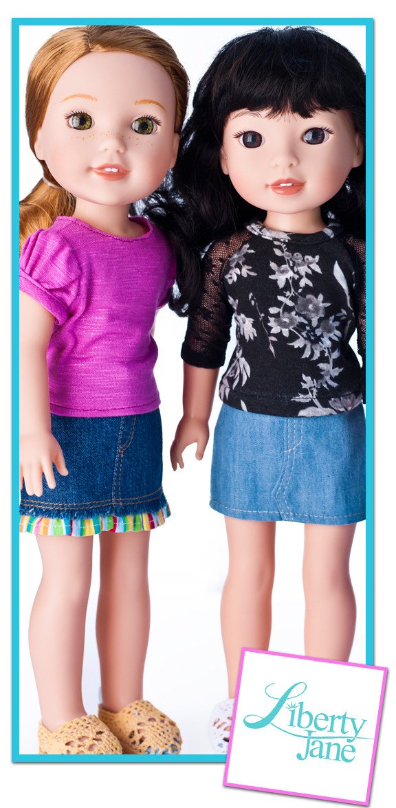 Liberty Jane WellieWishers Mini Skirt 14.5 - 15 Inch Doll Clothes Pattern Pixie Faire