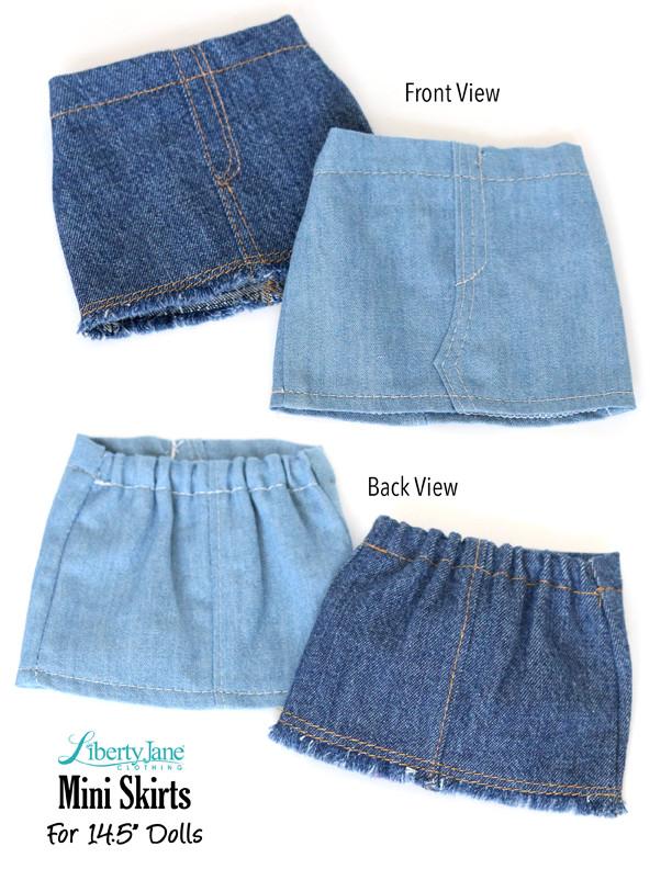 Liberty Jane WellieWishers Mini Skirt 14.5 - 15 Inch Doll Clothes Pattern Pixie Faire