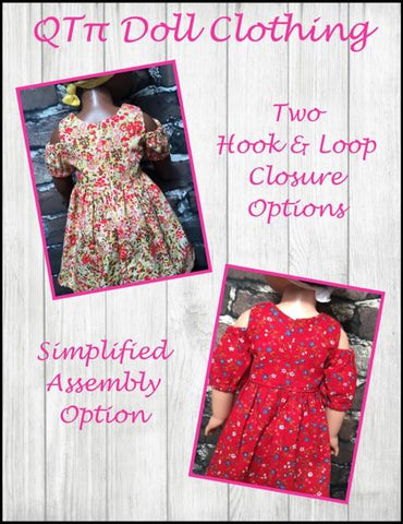 QTπ Doll Clothing WellieWishers Peek-A-Boo Dress 14.5" Doll Clothes Pattern Pixie Faire