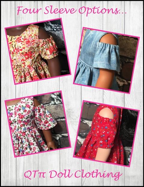 QTπ Doll Clothing WellieWishers Peek-A-Boo Dress 14.5" Doll Clothes Pattern Pixie Faire