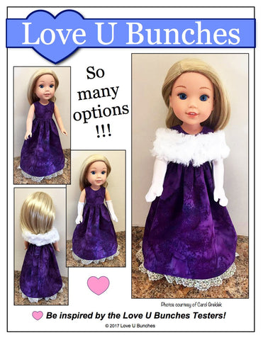 Love U Bunches WellieWishers Princess Anya 14.5" Doll Clothes Pattern Pixie Faire