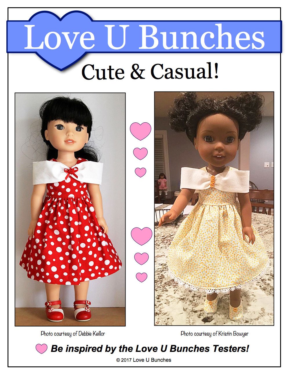 Love U Bunches WellieWishers Princess Anya 14.5" Doll Clothes Pattern Pixie Faire