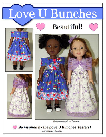 Love U Bunches WellieWishers Princess Anya 14.5" Doll Clothes Pattern Pixie Faire